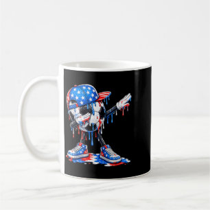 Dabbing Soccer Drip Ice Cream Aamerican Flag 4th Coffee Mug
