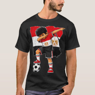 Dabbing Soccer Egypt Jersey Boy Egyptians Boys T-Shirt