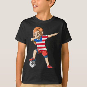 Dabbing Soccer Girl Liberia Jersey Liberian T-Shirt