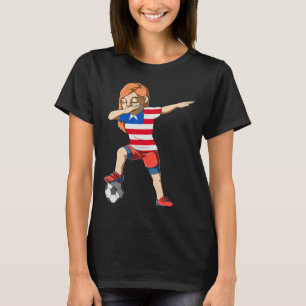 Dabbing Soccer Girl Liberia Jersey Liberian T-Shirt