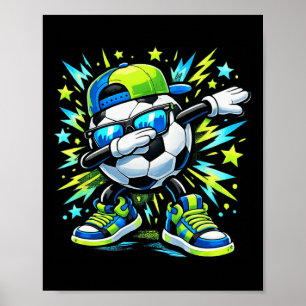 Dabbing Soccer Ll Cool Kids Funny Sports Poster