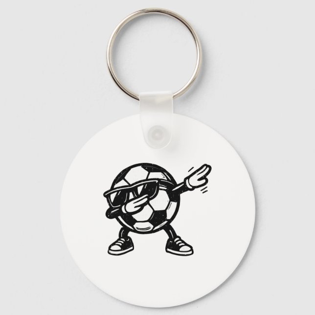 Dabbing Soccer Ll Funny Sport Player Dab Dance Foo Key Ring (Front)