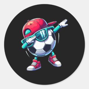 Dabbing Soccer Ll Player _1 Classic Round Sticker