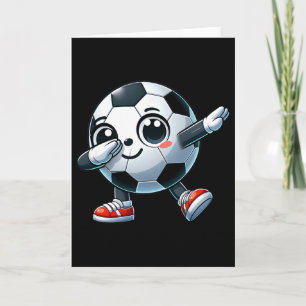 Dabbing Soccer Player Lover Cute Toddler Kids Boys Card