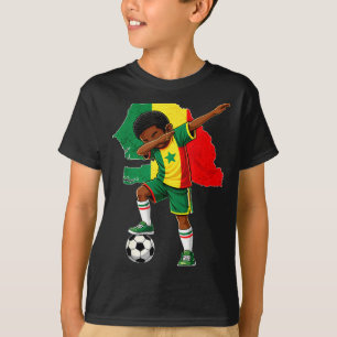 Dabbing Soccer Senegal Jersey Boy Senegalese Boys T-Shirt