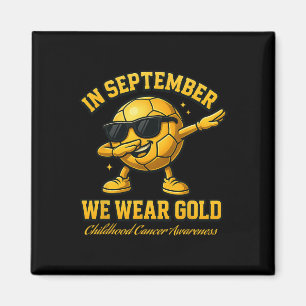 Dabbing Soccer September Childhood Cancer Awarenes Magnet