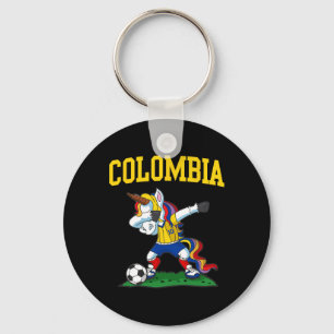 Dabbing Soccer Unicorn Colombia Colombian Footll  Key Ring
