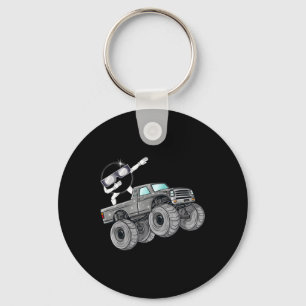 Dabbing Solar Eclipse Monster Truck Fun Boys Kids  Key Ring