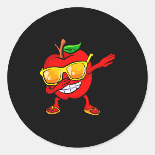 Dabbing Sungles Design Green S Lovers  Classic Round Sticker