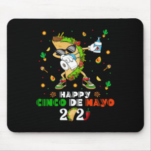 Dabbing Taco Cinco De Mayo 2021 Face Mask Quaranti Mouse Mat