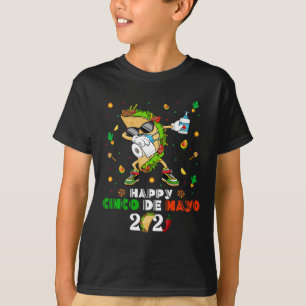 Dabbing Taco Cinco De Mayo 2021 Face Mask Quaranti T-Shirt