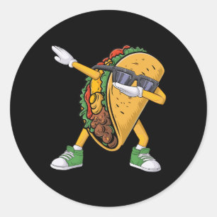 Dabbing Taco Cinco De Mayo Funny Boys Men Mexican Classic Round Sticker