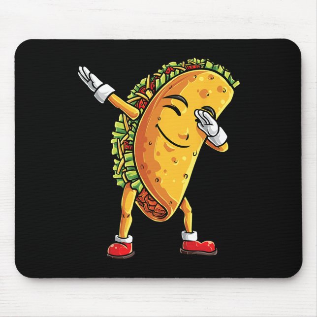 Dabbing Taco Cinco De Mayo Funny Boys Men Mexican  Mouse Mat (Front)