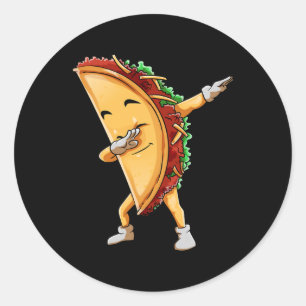 Dabbing Taco Cinco De Mayo Funny Kids Boys Mexican Classic Round Sticker