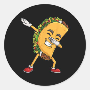 Dabbing Taco Cinco De Mayo Funny Mexican Dab Boys Classic Round Sticker