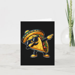 Dabbing Taco Cinco De Mayo Funny Mexican Fathers D Card