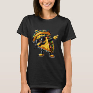 Dabbing Taco Cinco De Mayo Funny Mexican Fathers D T-Shirt