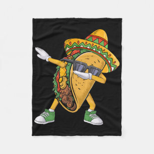 Dabbing Taco Cinco De Mayo Funny Mexican Food Dab Fleece Blanket