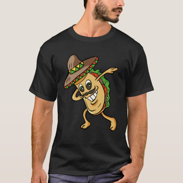 Dabbing Taco CinCo de Mayo Mexican Food  Boys Men  T-Shirt (Front)