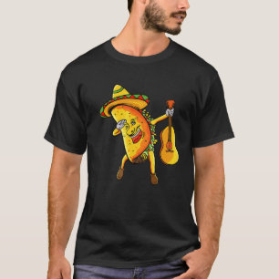 Dabbing Taco Guitar Mexican Food Guitarist Cinco D T-Shirt