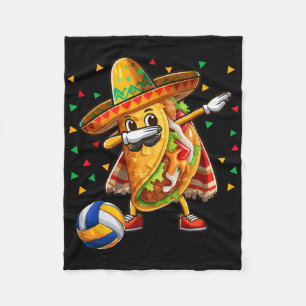 Dabbing Taco Playing Volleyball Cinco De Mayo Play Fleece Blanket
