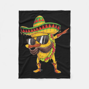 Dabbing Taco T Shirt Cinco De Mayo Kids Boys Men W Fleece Blanket