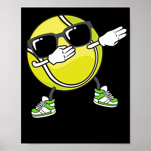 Dabbing Tennis Ball Poster (Front)