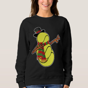 Dabbing Tennis Snowman Kids Christmas Pyjamas Golf Sweatshirt