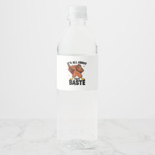 Dabbing Thanksgiving Turkey All About That Baste Water Bottle Label
