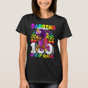 Dabbing Through 100 Days Of School Funny Cute Unic T-Shirt