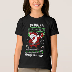 Dabbing Through the Snow Christmas Tri-Blend Shirt