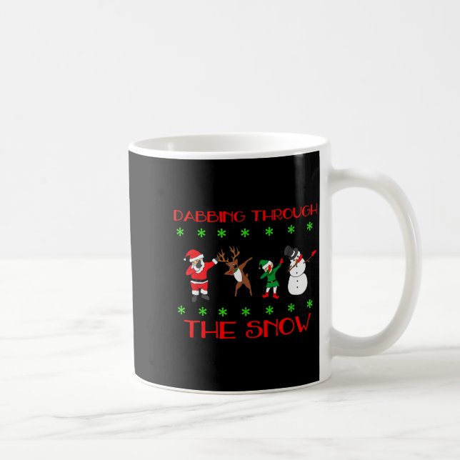 Dabbing Through The Snow Funny Christmas Design  Coffee Mug (Right)