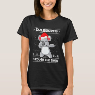 Dabbing Through The Snow Koala Bear Ugly Christmas T-Shirt