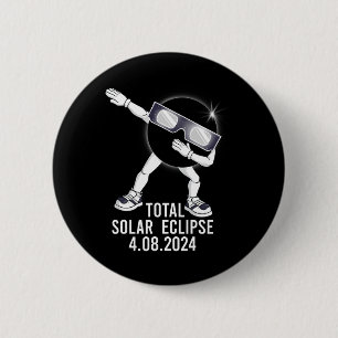 Dabbing Total Solar Eclipse 04.08.2024 Fun Dab Boy 6 Cm Round Badge