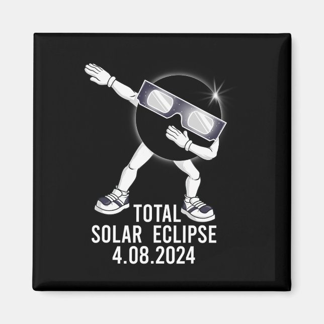 Dabbing Total Solar Eclipse 04.08.2024 Fun Dab Boy Magnet (Front)