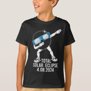 Dabbing Total Solar Eclipse 04.08.2024 Fun Dab Boy T-Shirt