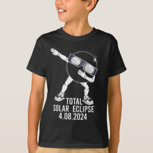 Dabbing Total Solar Eclipse 04.08.2024 Fun Dab Boy T-Shirt