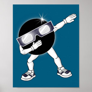 Dabbing Total Solar Eclipse 2024 Funny Dab Boys Gi Poster