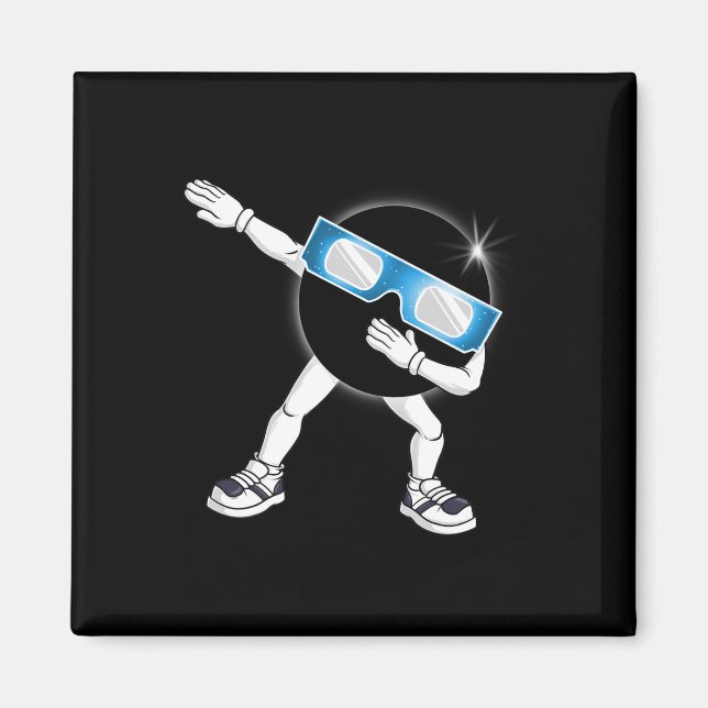 Dabbing Total Solar Eclipse 2024 Totality Dab Boys Magnet (Front)