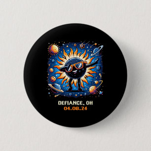 Dabbing Total Solar Eclipse DeFuture Husband Ohio 6 Cm Round Badge