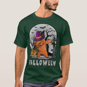 Dabbing Toy Poodle Dog Witch Hat Funny Dog Hallowe T-Shirt