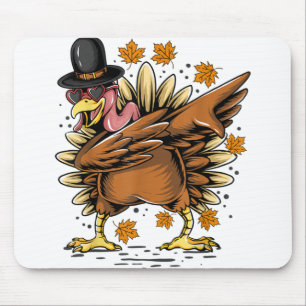 Dabbing Turkey Thanksgiving Dancing Mouse Mat