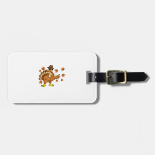 Dabbing Turkey Thanksgiving Day Gifts Pilgrim Boys Luggage Tag