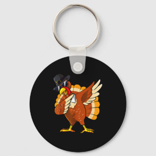 Dabbing Turkey Thanksgiving Day Lgrim Boys Kids Me Key Ring