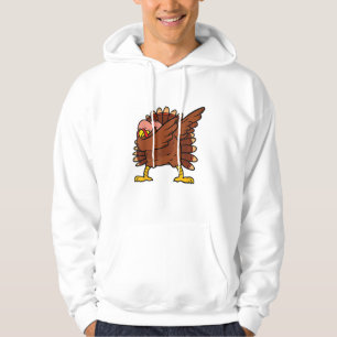 Dabbing Turkey Thanksgiving Day Pilgrim Boys Girls Hoodie