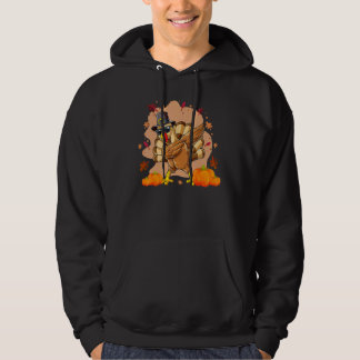 Dabbing Turkey Thanksgiving Day Pilgrim Boys Girls Hoodie