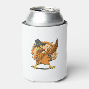 Dabbing Turkey Thanksgiving Day Pilgrim Funny Dab Can Cooler