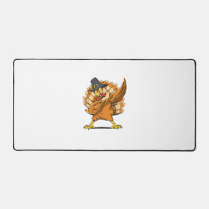 Dabbing Turkey Thanksgiving Day Pilgrim Funny Dab Desk Mat
