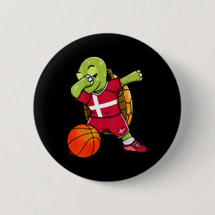 Dabbing Turtle Denmark Jersey Danish Sketll Lovers 6 Cm Round Badge