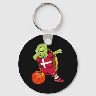 Dabbing Turtle Denmark Jersey Danish Sketll Lovers Key Ring
